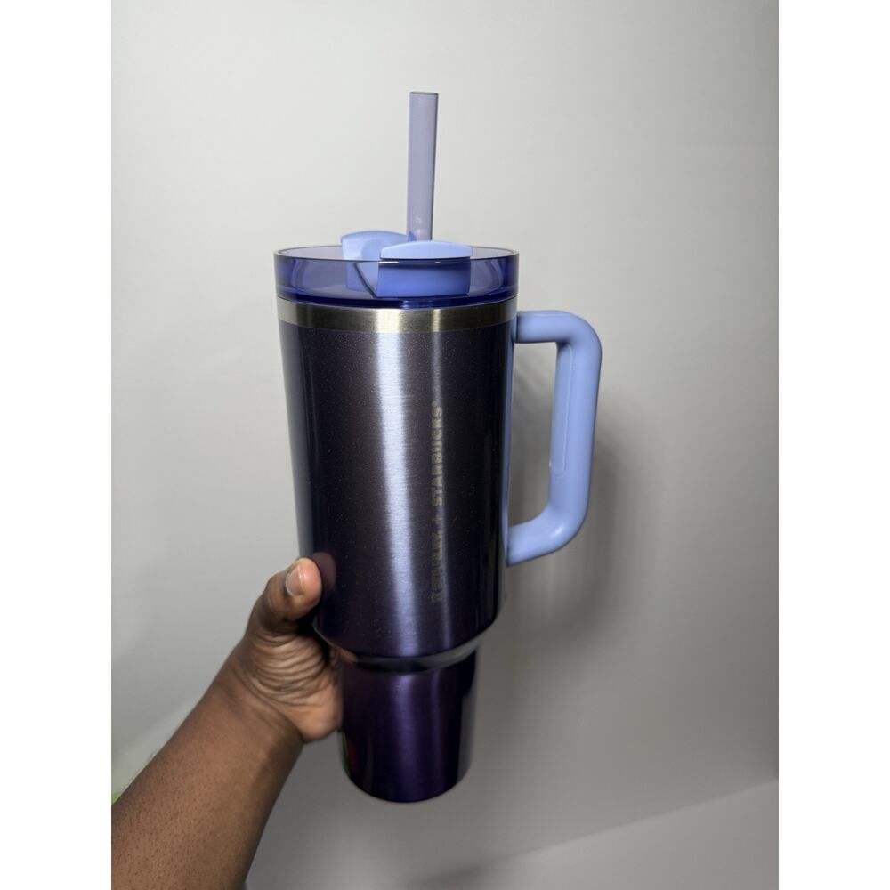 Stanley X Starbucks Taiwan FANTASY PURPLE GRADIENT 40oz Quencher Tumbler BNWT - Picture 5 of 9